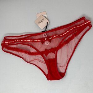 Agent Provocateur Pollie Red Peach Brief AP4 Large NWT